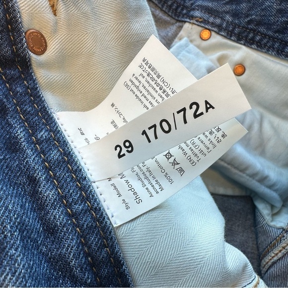 Acne Studios Blå Konst Mid Length Denim Jean Skirt Shadow Mid Blu Size 29 - Picture 12 of 14